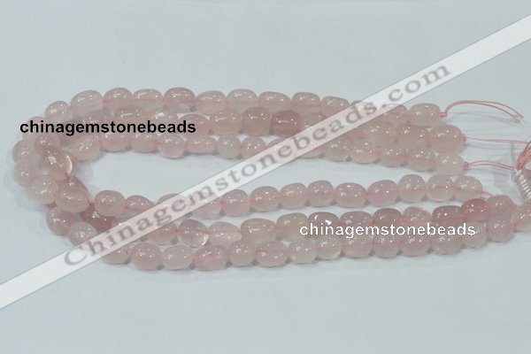 CRQ112 15.5 inches 10*13mm nugget natural rose quartz beads