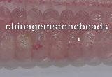 CRQ117 15.5 inches 6*10mm faceted rondelle rose quartz beads