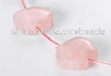 CRQ12 18*19mm pig-shaped A grade natural rose quartz beads