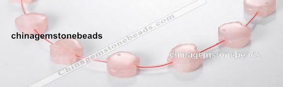 CRQ12 18*19mm pig-shaped A grade natural rose quartz beads