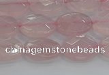 CRQ145 15.5 inches 8*10mm faceted oval natural rose quartz beads