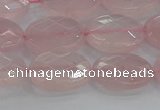 CRQ146 15.5 inches 10*14mm faceted oval natural rose quartz beads