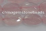 CRQ147 15.5 inches 12*16mm faceted oval natural rose quartz beads