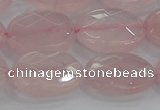 CRQ148 15.5 inches 13*18mm faceted oval natural rose quartz beads