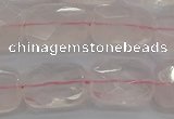 CRQ165 15.5 inches 12*16mm faceted rectangle natural rose quartz beads