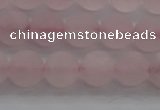 CRQ182 15.5 inches 8mm round matte rose quartz beads wholesale