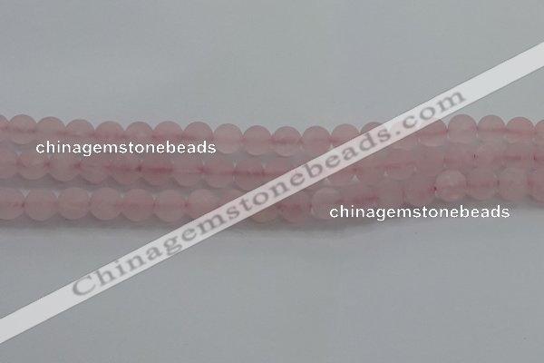 CRQ182 15.5 inches 8mm round matte rose quartz beads wholesale