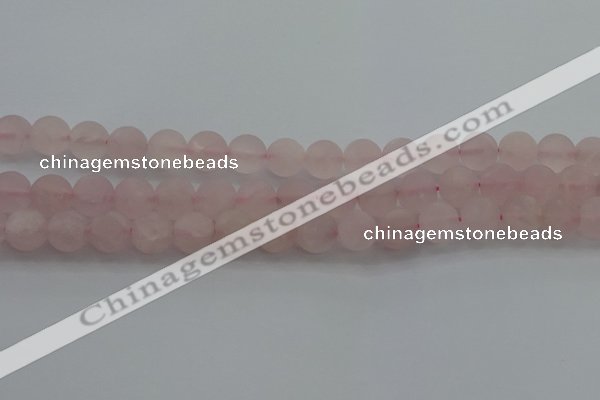 CRQ183 15.5 inches 10mm round matte rose quartz beads wholesale