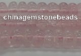 CRQ188 15.5 inches 6*10mm rondelle natural rose quartz beads