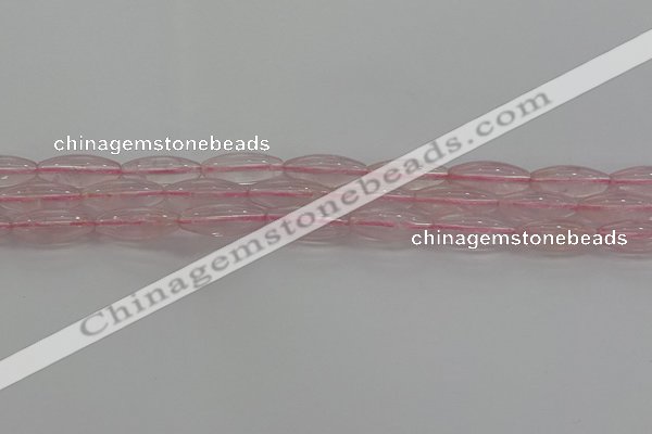 CRQ190 15.5 inches 8*20mm rice natural rose quartz beads