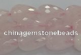 CRQ196 15.5 inches 10*14mm faceted teardrop natural rose quartz beads