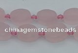 CRQ231 15.5 inches 10*14mm oval rose quartz beads wholesale