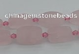 CRQ232 15.5 inches 9*16mm oval rose quartz beads wholesale