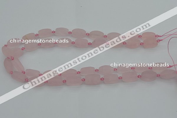 CRQ232 15.5 inches 9*16mm oval rose quartz beads wholesale