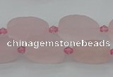 CRQ233 15.5 inches 11*18mm oval rose quartz beads wholesale