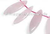 CRQ24 multi sizes flat rice shape rose quartz beads wholesale