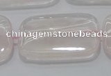 CRQ247 15.5 inches 22*30mm rectangle rose quartz beads wholesale