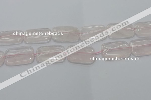 CRQ247 15.5 inches 22*30mm rectangle rose quartz beads wholesale