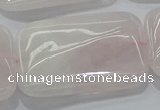 CRQ248 15.5 inches 30*40mm rectangle rose quartz beads wholesale