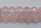 CRQ264 15.5 inches 10mm faceted round rose quartz beads