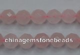 CRQ265 15.5 inches 10mm faceted round rose quartz beads