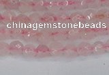 CRQ280 15.5 inches 4mm faceted round rose quartz beads wholesale