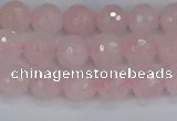 CRQ281 15.5 inches 6mm faceted round rose quartz beads wholesale