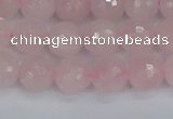 CRQ282 15.5 inches 8mm faceted round rose quartz beads wholesale