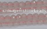 CRQ288 15.5 inches 4mm faceted round rose quartz gemstone beads