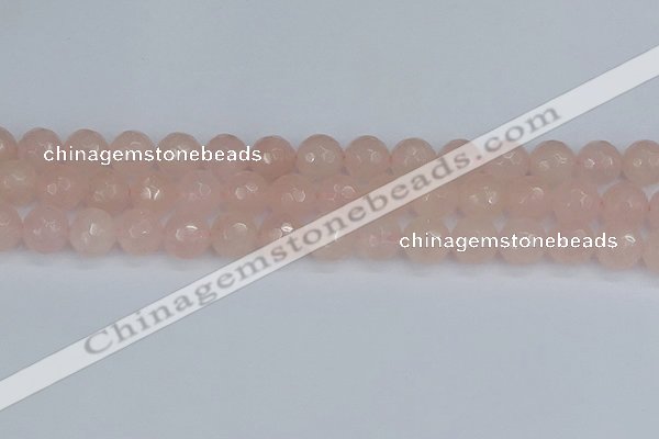 CRQ292 15.5 inches 12mm faceted round rose quartz gemstone beads