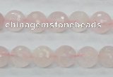 CRQ34 15.5 inches 10mm faceted round natural rose quartz beads