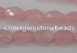 CRQ352 15.5 inches 10*14mm faceted rice rose quartz beads