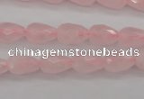 CRQ356 15.5 inches 8*12mm faceted teardrop rose quartz beads