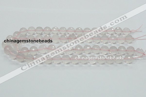 CRQ36 15.5 inches 14mm faceted round natural rose quartz beads