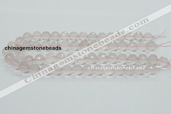 CRQ36 15.5 inches 14mm faceted round natural rose quartz beads