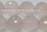 CRQ38 15.5 inches 18mm faceted round natural rose quartz beads