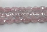 CRQ427 22*28mm - 25*30mm faceted octagonal rose quartz beads