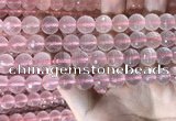 CRQ445 15.5 inches 10mm faceted round rose quartz beads