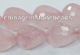 CRQ47 15.5 inches 16*20mm faceted teardrop natural rose quartz beads