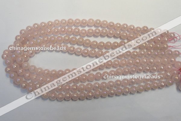 CRQ502 15.5 inches 8mm round AB-color rose quartz beads