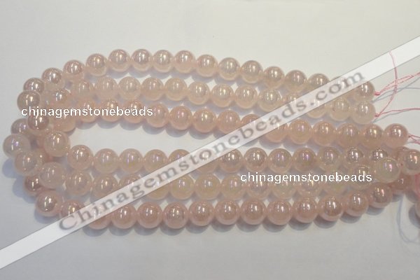 CRQ504 15.5 inches 12mm round AB-color rose quartz beads