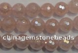 CRQ513 15.5 inches 10mm faceted round AB-color rose quartz beads