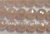 CRQ514 15.5 inches 12mm faceted round AB-color rose quartz beads