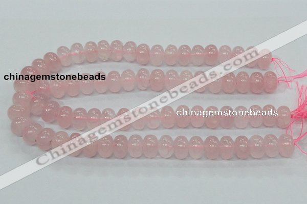 CRQ55 15.5 inches 10*16mm rondelle natural rose quartz beads