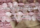 CRQ554 15.5 inches 16mm faceted coin rose quartz beads wholesale