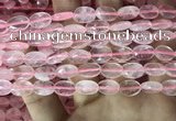 CRQ556 15.5 inches 8*12mm faceted oval rose quartz beads wholesale