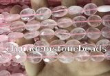 CRQ557 15.5 inches 10*14mm faceted oval rose quartz beads wholesale