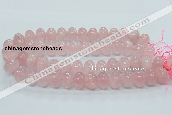 CRQ56 15.5 inches 14*20mm rondelle natural rose quartz beads