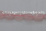 CRQ608 15.5 inches 8*10mm oval rose quartz beads wholesale