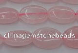 CRQ609 15.5 inches 10*14mm oval rose quartz beads wholesale